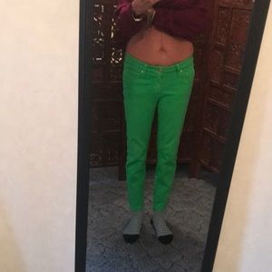 💚👖Kate Spade 6 Green Straight Leg Skinny Jeans